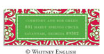 Whitney English Address Labels - Red Dorothy (Holiday) (WH615216)